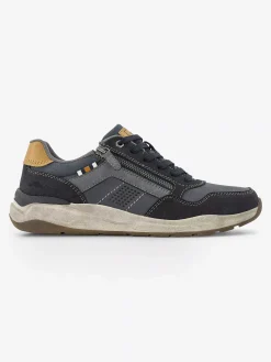 Easy Street Blauwe Comfort Veterschoen-Heren Instappers