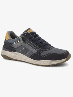 Easy Street Blauwe Comfort Veterschoen-Heren Instappers