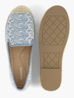 Graceland Blauwe Espadrille-Dames Instappers