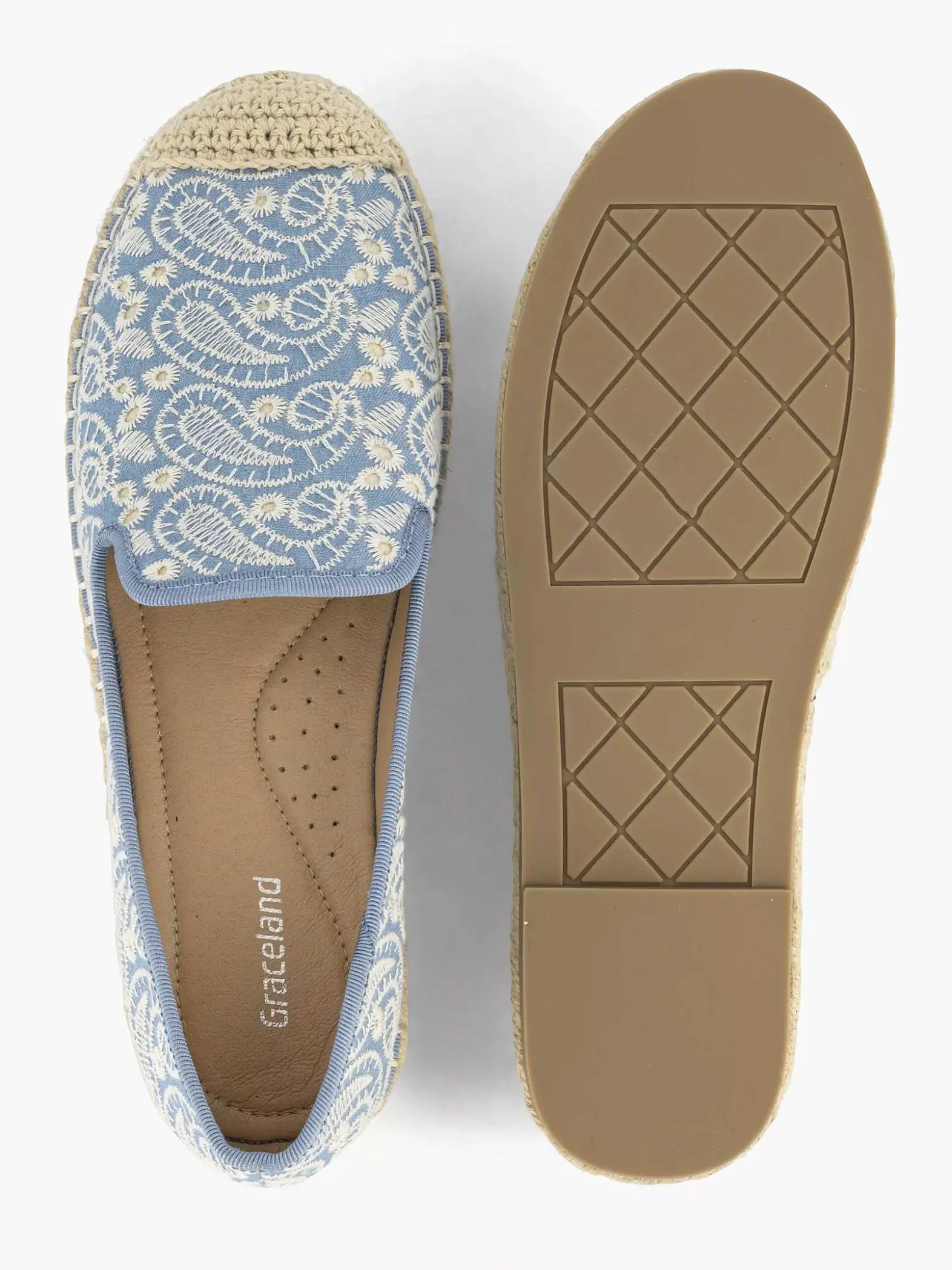 Graceland Blauwe Espadrille-Dames Instappers
