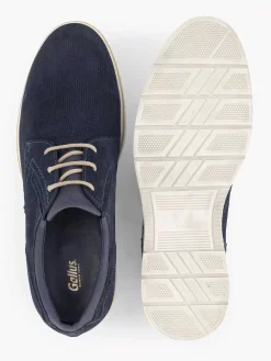 Gallus Blauwe Leren Veterschoen-Heren Geklede Schoenen