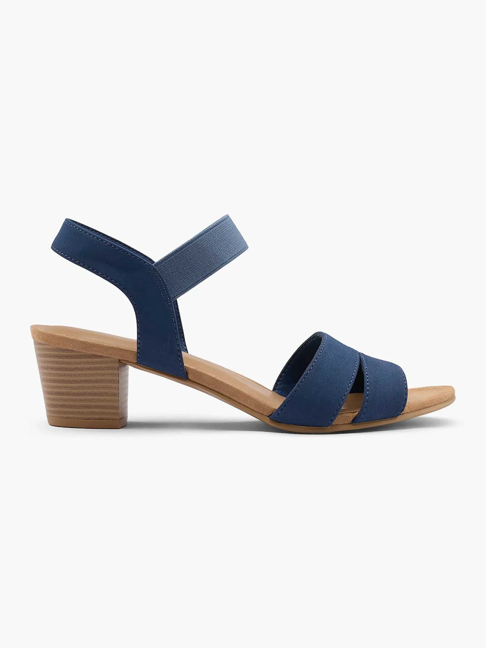 Graceland Blauwe Sandalette-Dames Sandalen