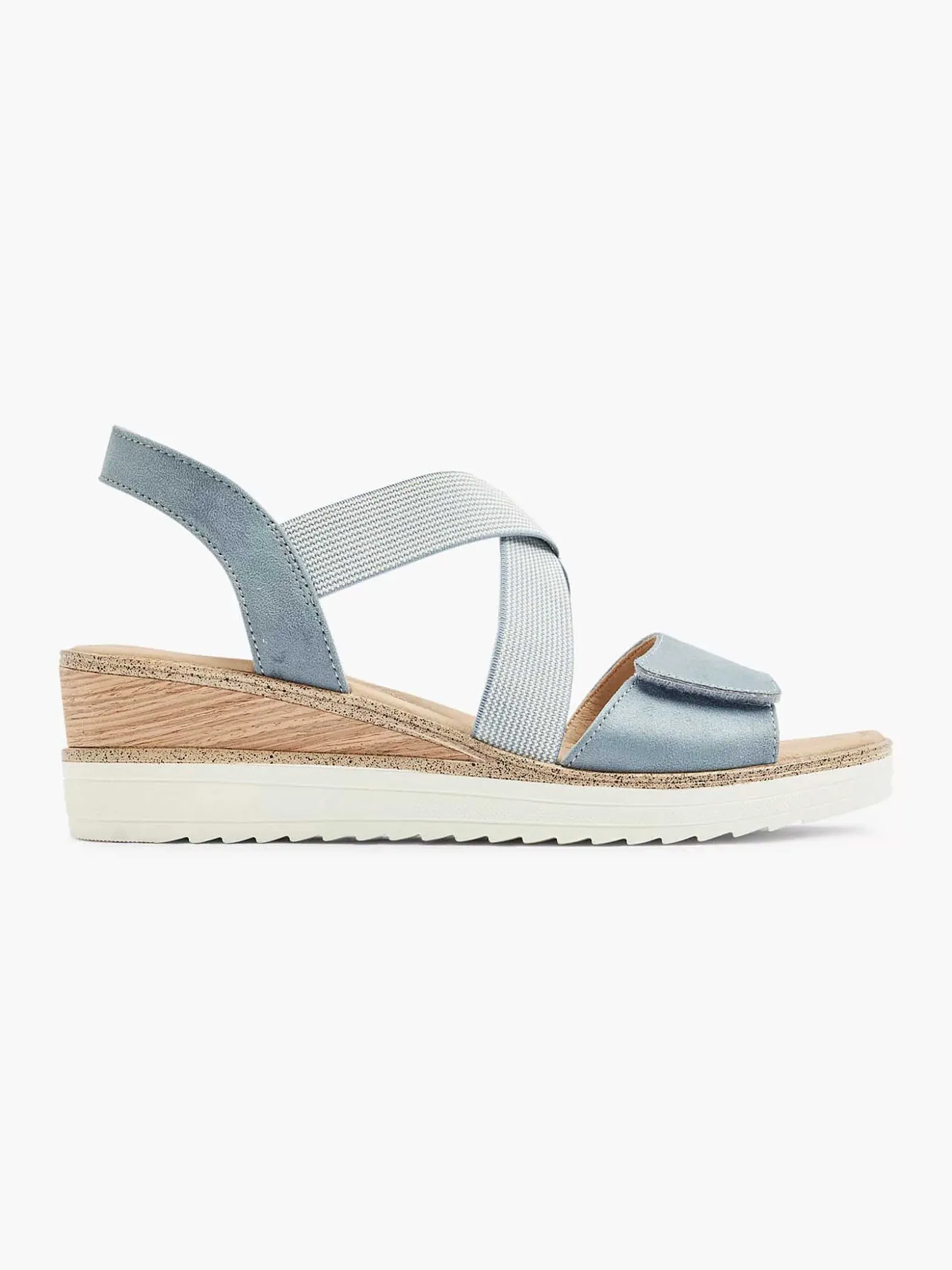 Easy Street Blauwe Sandalette Sleehak-Dames Sandalen