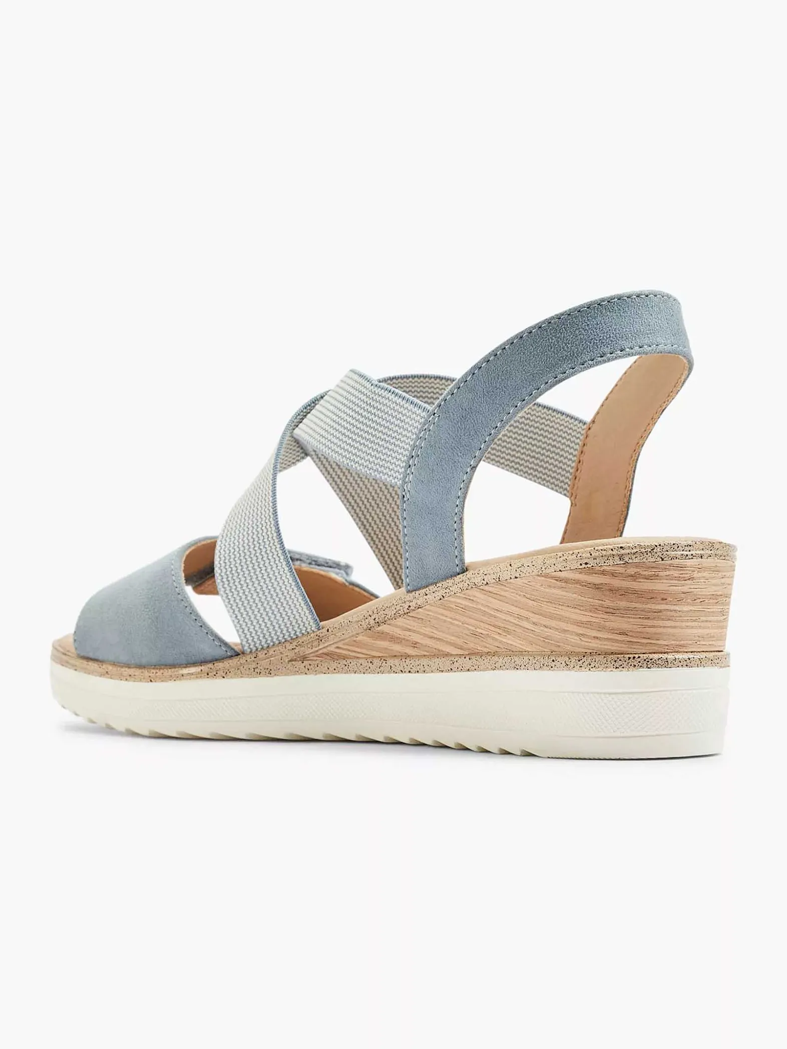 Easy Street Blauwe Sandalette Sleehak-Dames Sandalen