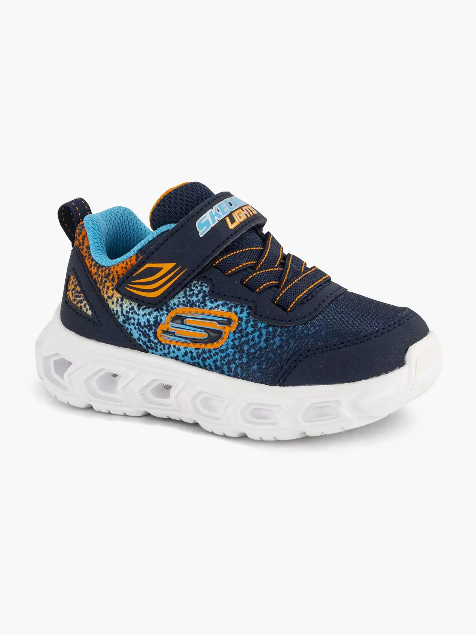 Skechers Blauwe Sneaker Lichtjes-Kinderen Jongensschoenen