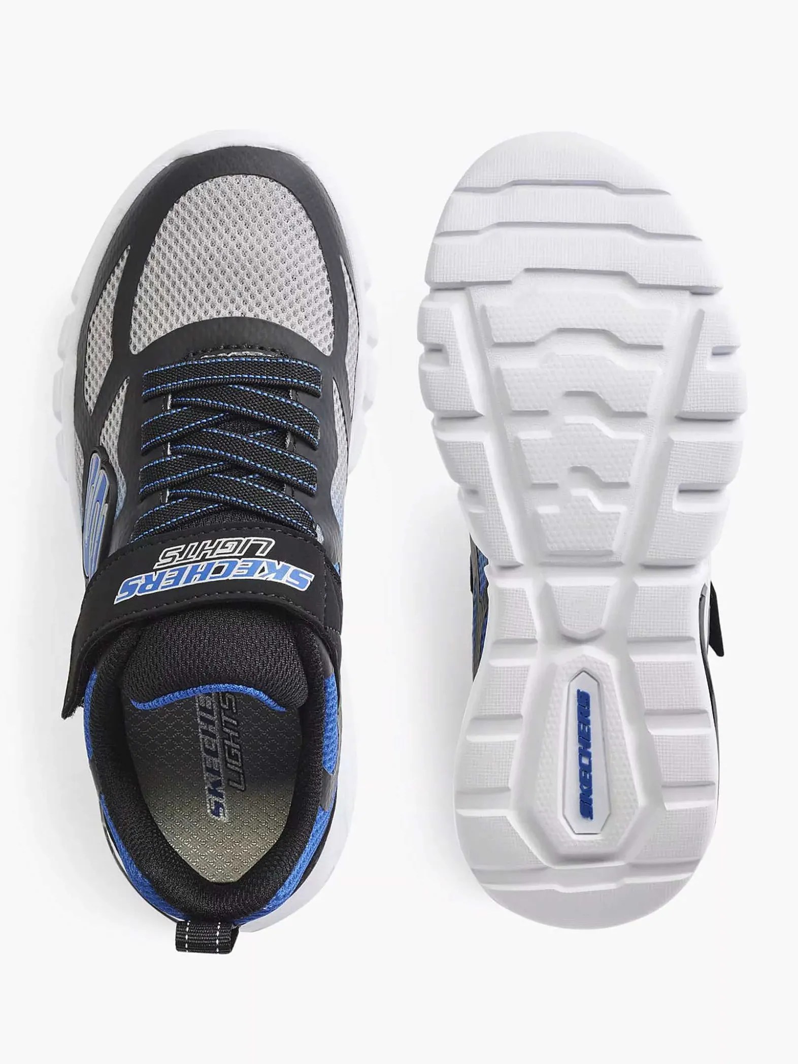Skechers Blauwe Sneaker Lichtjes-Kinderen Jongensschoenen
