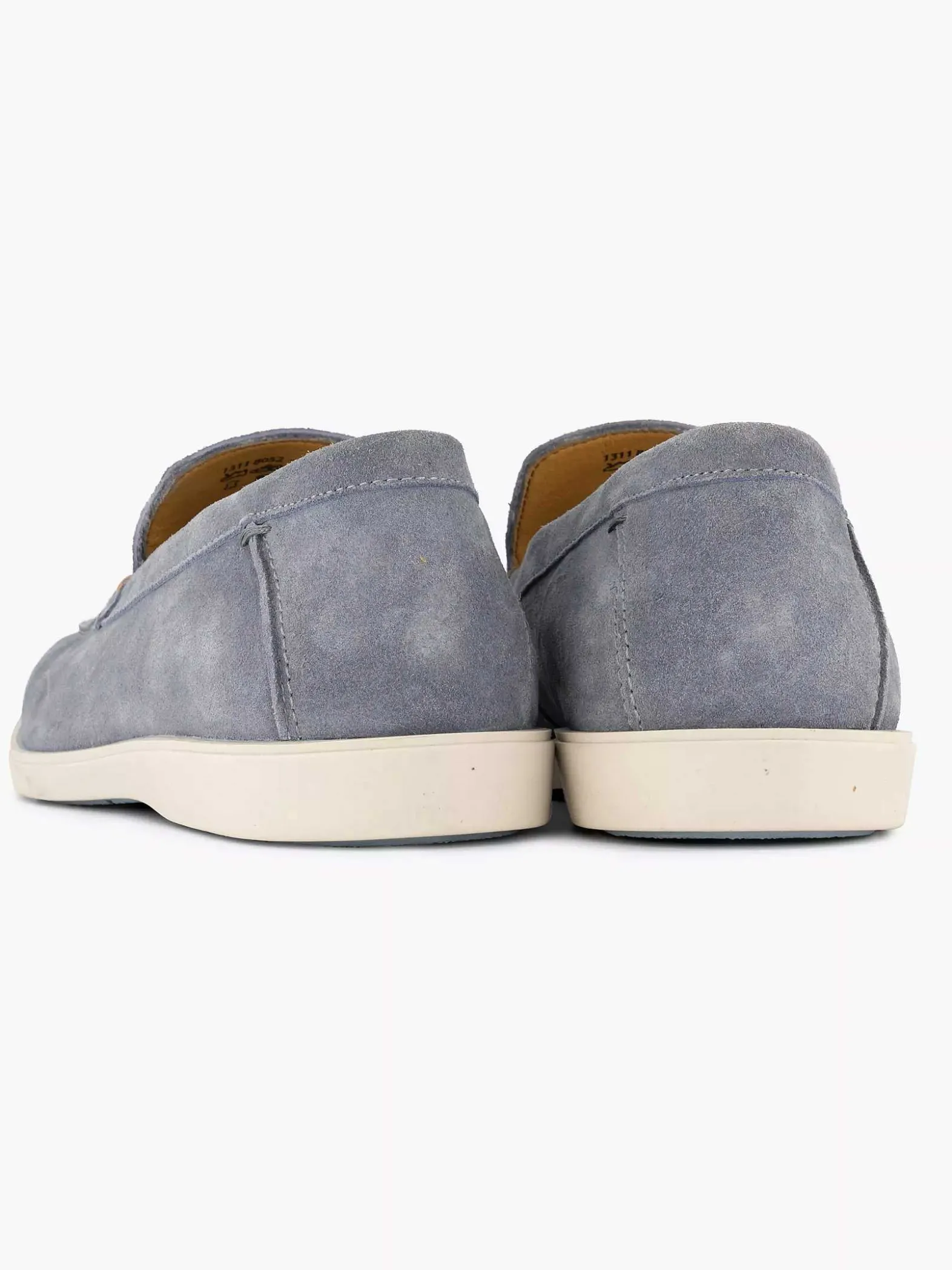 Memphis One Blauwe Suede Loafer-Heren Instappers