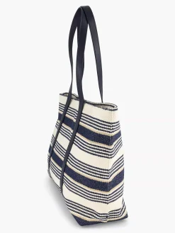 Graceland Blauw/ Witte Strandtas-Dames Online Exclusive Accessoires