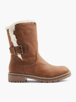 Landrover Bruine Enkelboot Gevoerd-Dames Enkellaarzen & Boots