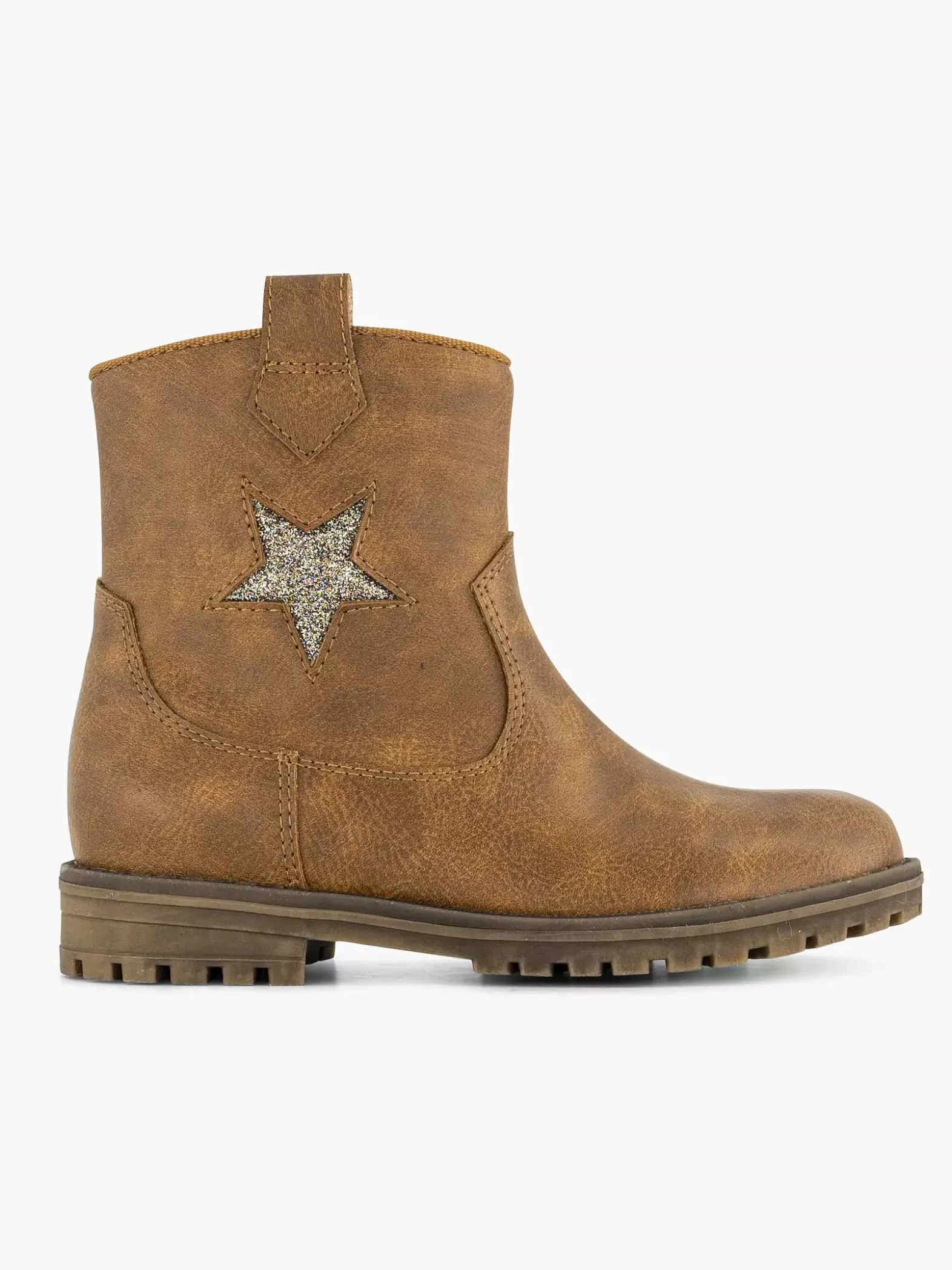Graceland Bruine Enkellaars Sterretje-Kinderen Jongensschoenen