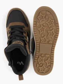 Vty Bruine Hoge Sneaker-Kinderen Jongensschoenen
