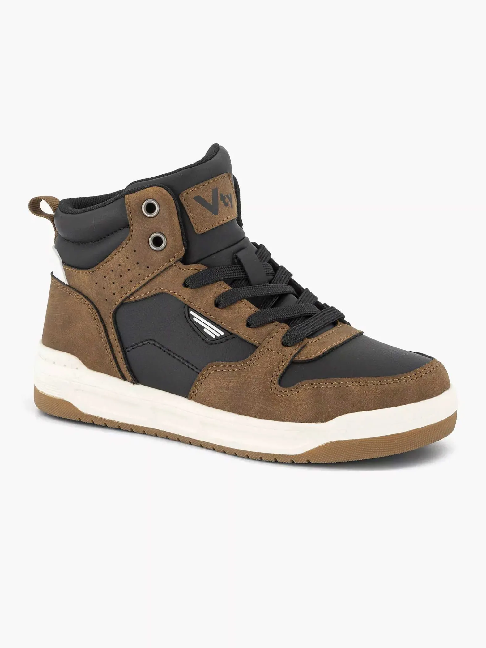 Vty Bruine Hoge Sneaker-Kinderen Jongensschoenen
