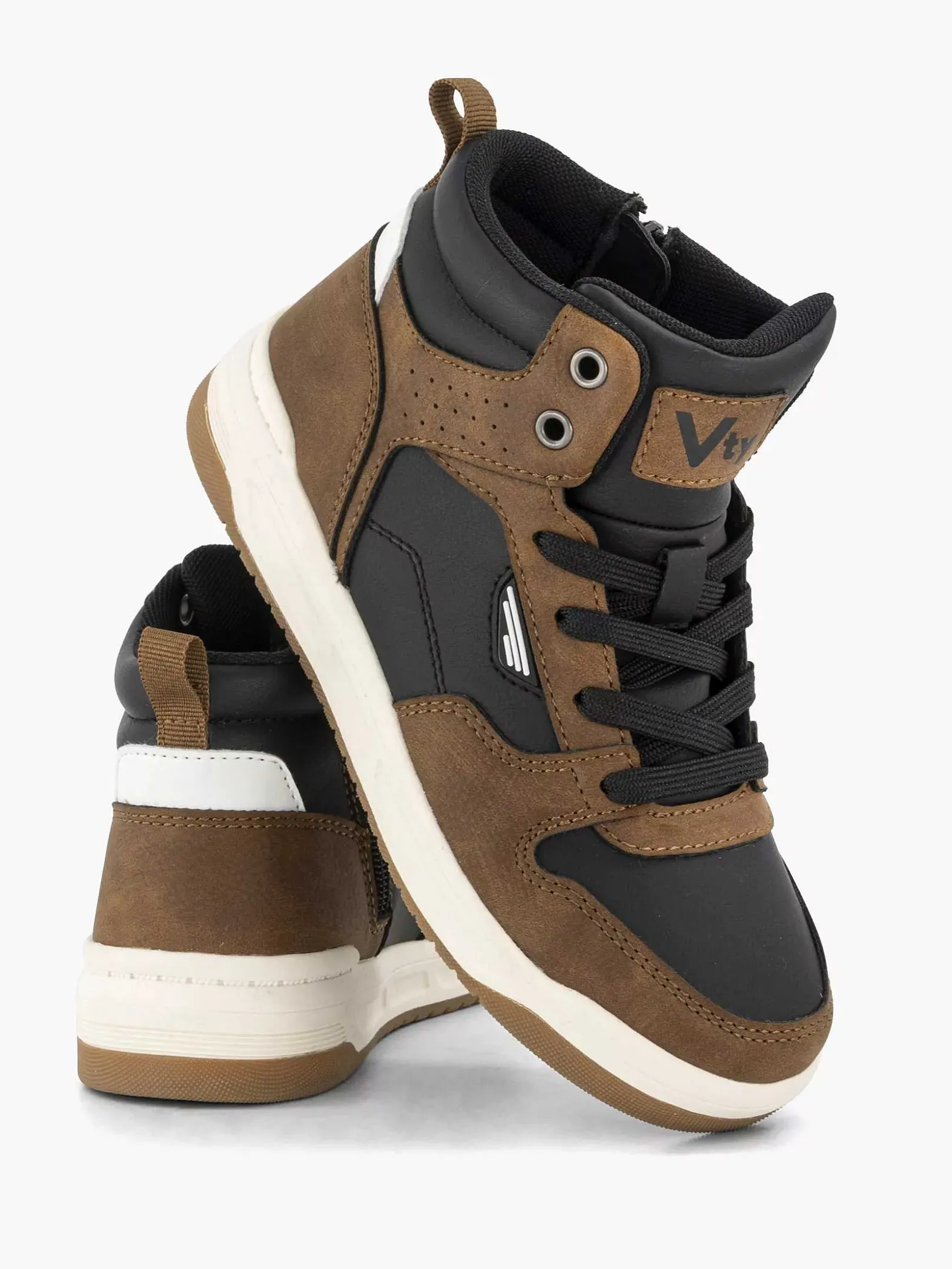 Vty Bruine Hoge Sneaker-Kinderen Jongensschoenen