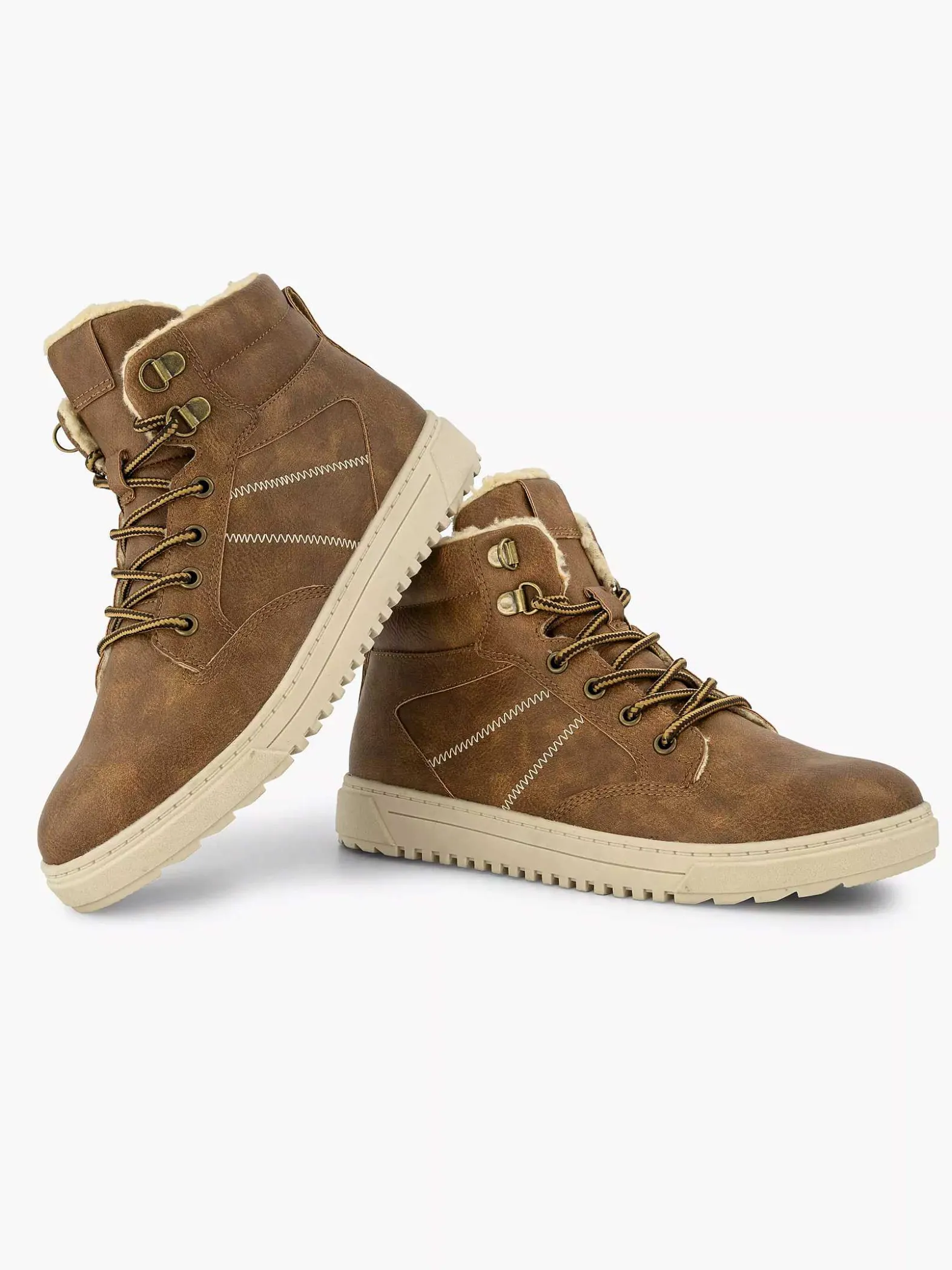 Vty Bruine Hoge Sneaker-Kinderen Jongensschoenen