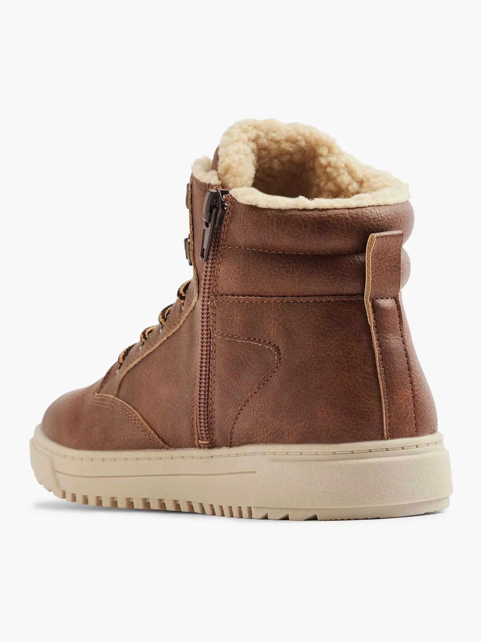 Vty Bruine Hoge Sneaker-Kinderen Jongensschoenen
