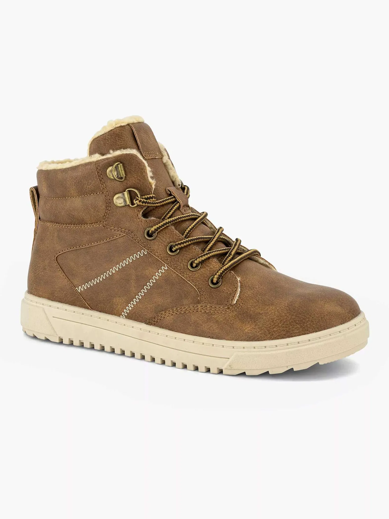Vty Bruine Hoge Sneaker-Kinderen Jongensschoenen