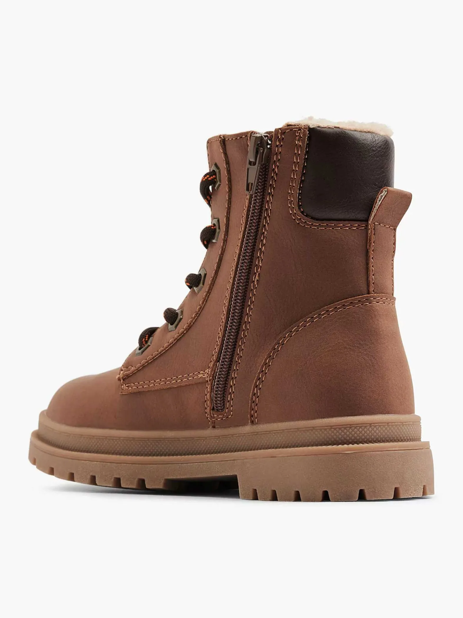 Vty Bruine Hoge Veterboot-Kinderen Jongensschoenen