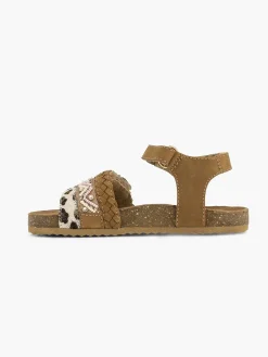 Limelight girl Bruine Leren Sandalen Panterprint-Kinderen Jongensschoenen