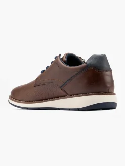 TOM TAILOR Bruine Leren Sneaker-Heren Sneakers