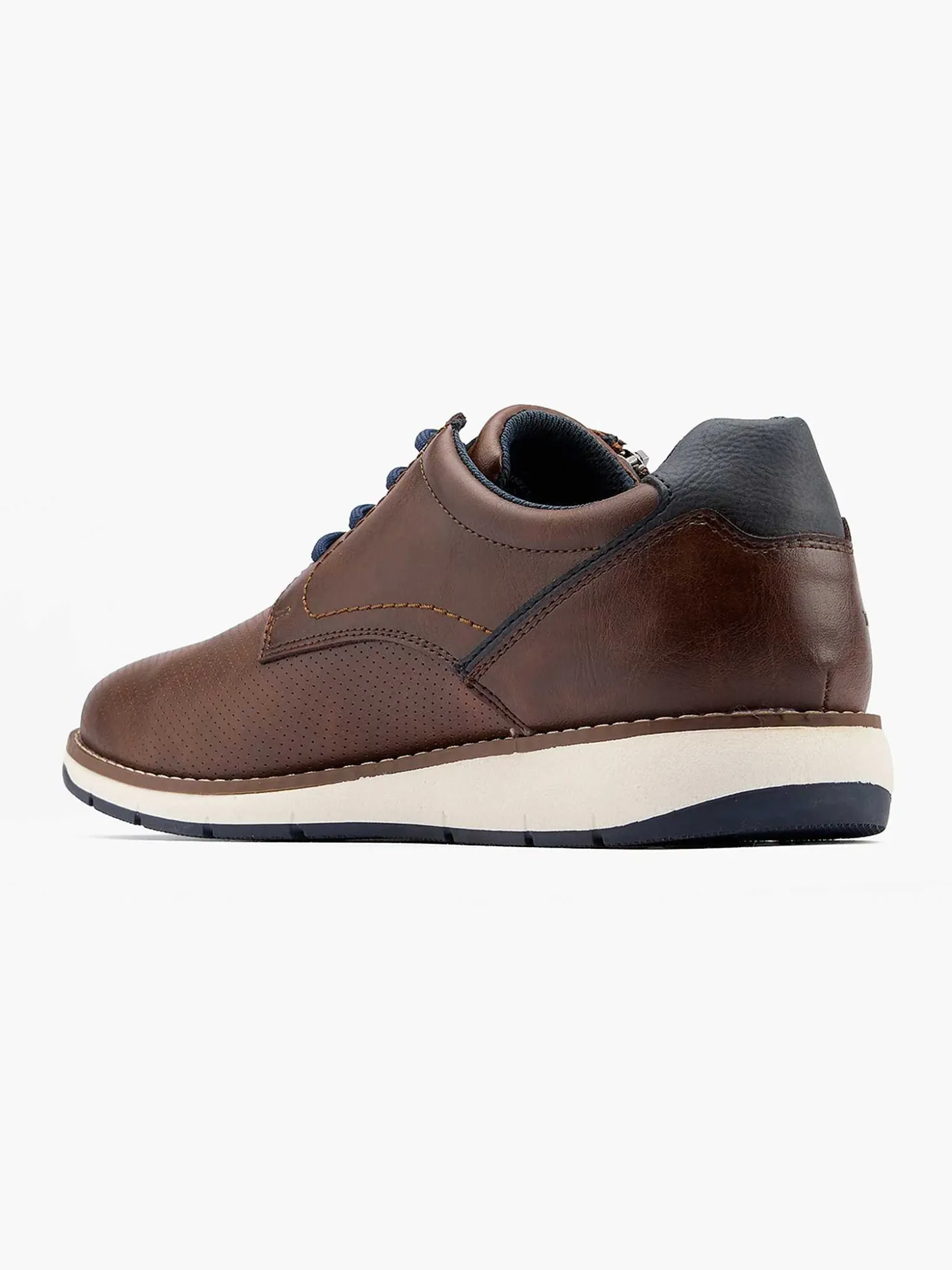 TOM TAILOR Bruine Leren Sneaker-Heren Sneakers