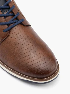 TOM TAILOR Bruine Leren Sneaker-Heren Sneakers