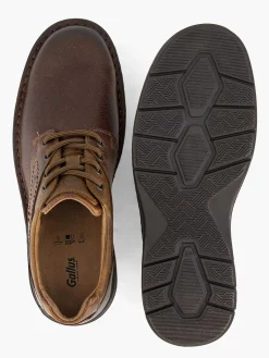 Gallus Bruine Leren Veterschoen-Heren Geklede Schoenen