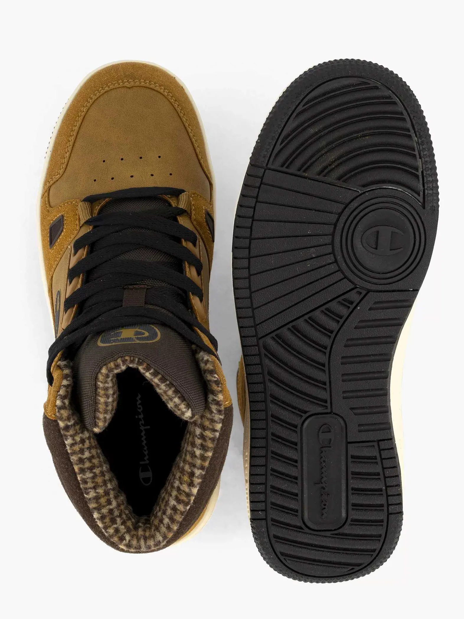 Champion Bruine Rebound Mid Winterized B-Kinderen Jongensschoenen