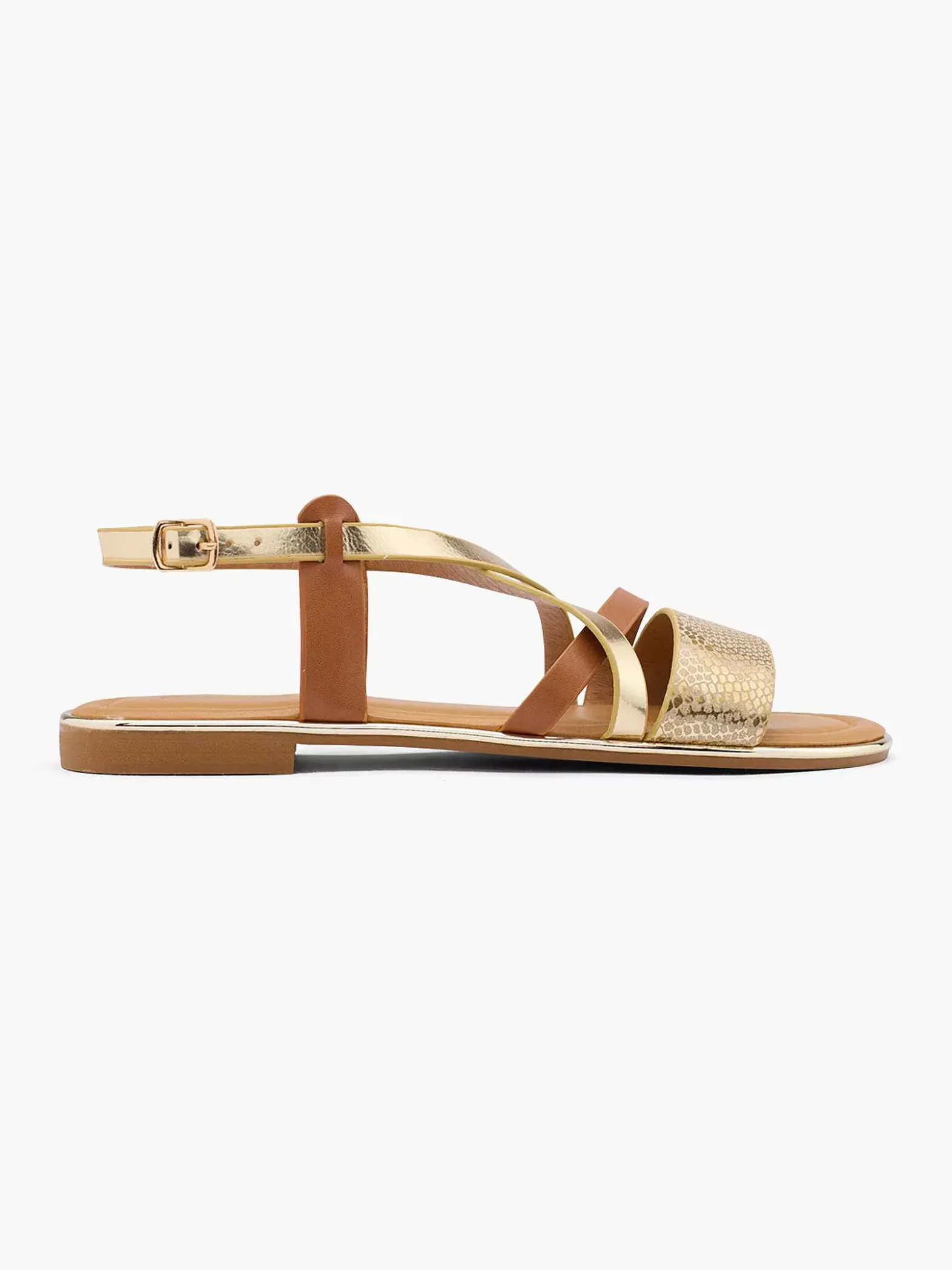 Graceland Bruine Sandaal-Dames Sandalen