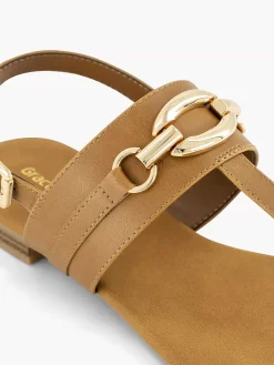 Graceland Bruine Sandaal Sierketting-Dames Sandalen