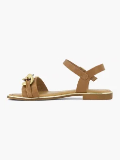 Graceland Bruine Sandaal Sierketting-Dames Sandalen