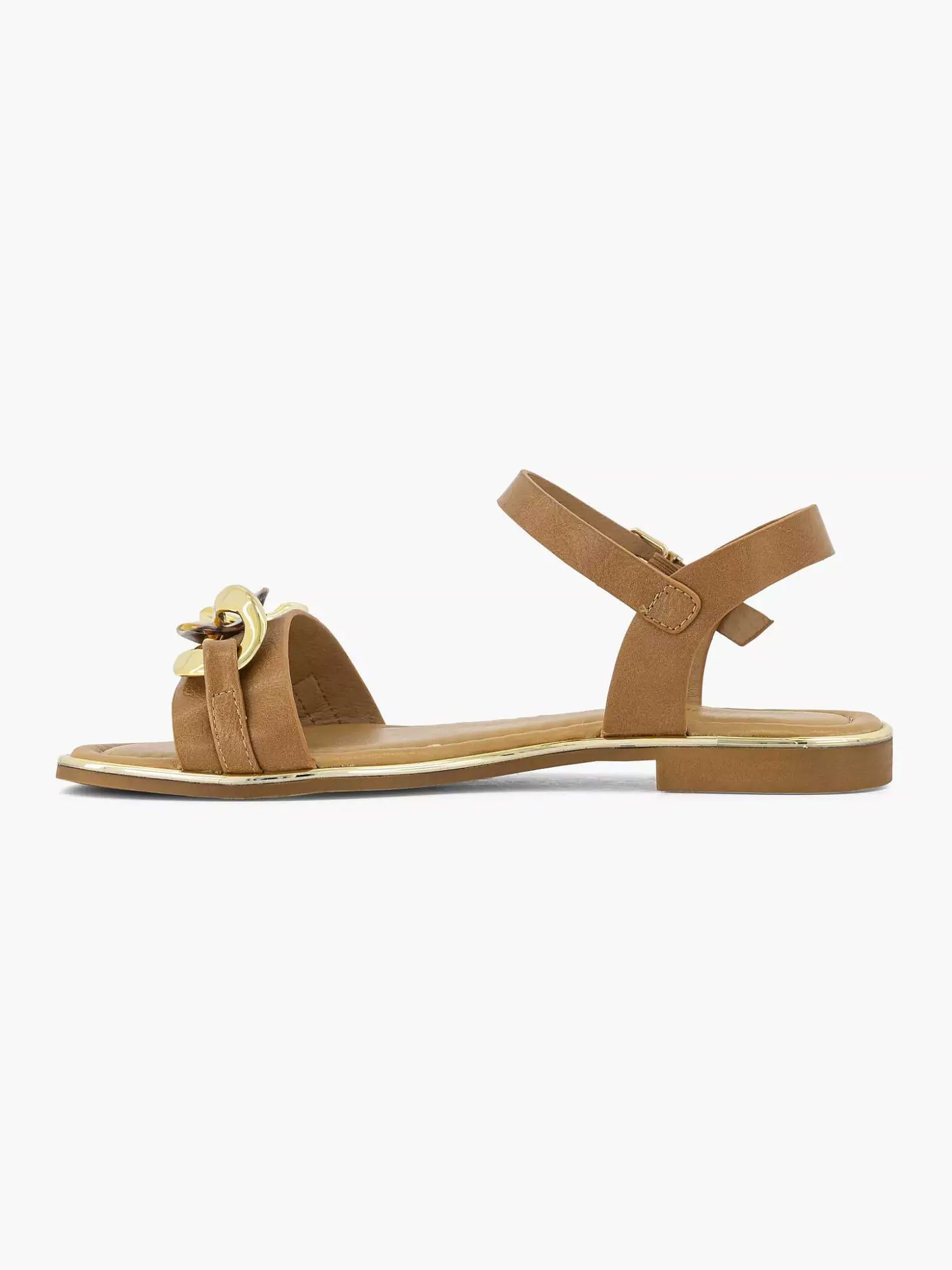 Graceland Bruine Sandaal Sierketting-Dames Sandalen