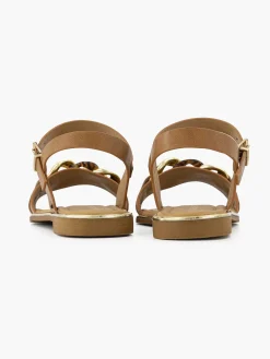 Graceland Bruine Sandaal Sierketting-Dames Sandalen