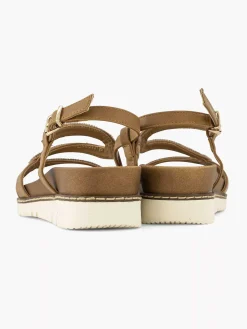 Graceland Bruine Sandaal Sierketting-Dames Sandalen