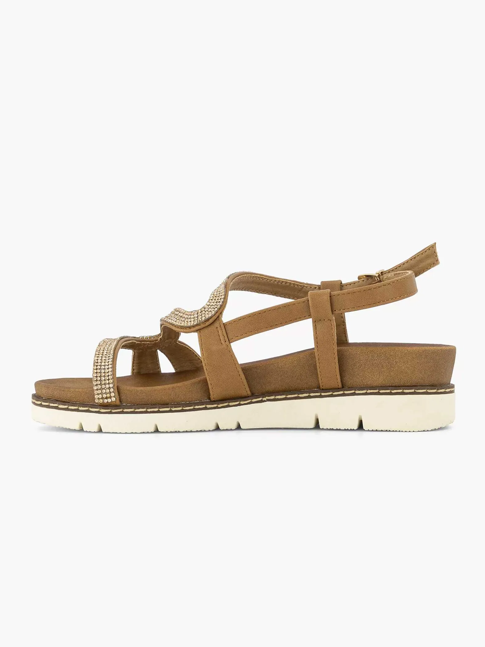 Graceland Bruine Sandaal Sierketting-Dames Sandalen