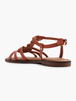 Graceland Bruine Sandalen Gevlochten-Dames Sandalen