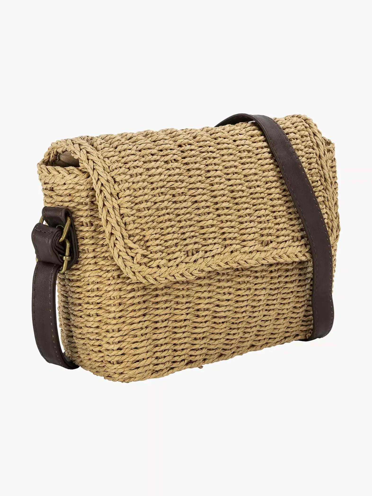 Graceland Bruine Schoudertas Riet-Dames Online Exclusive Accessoires