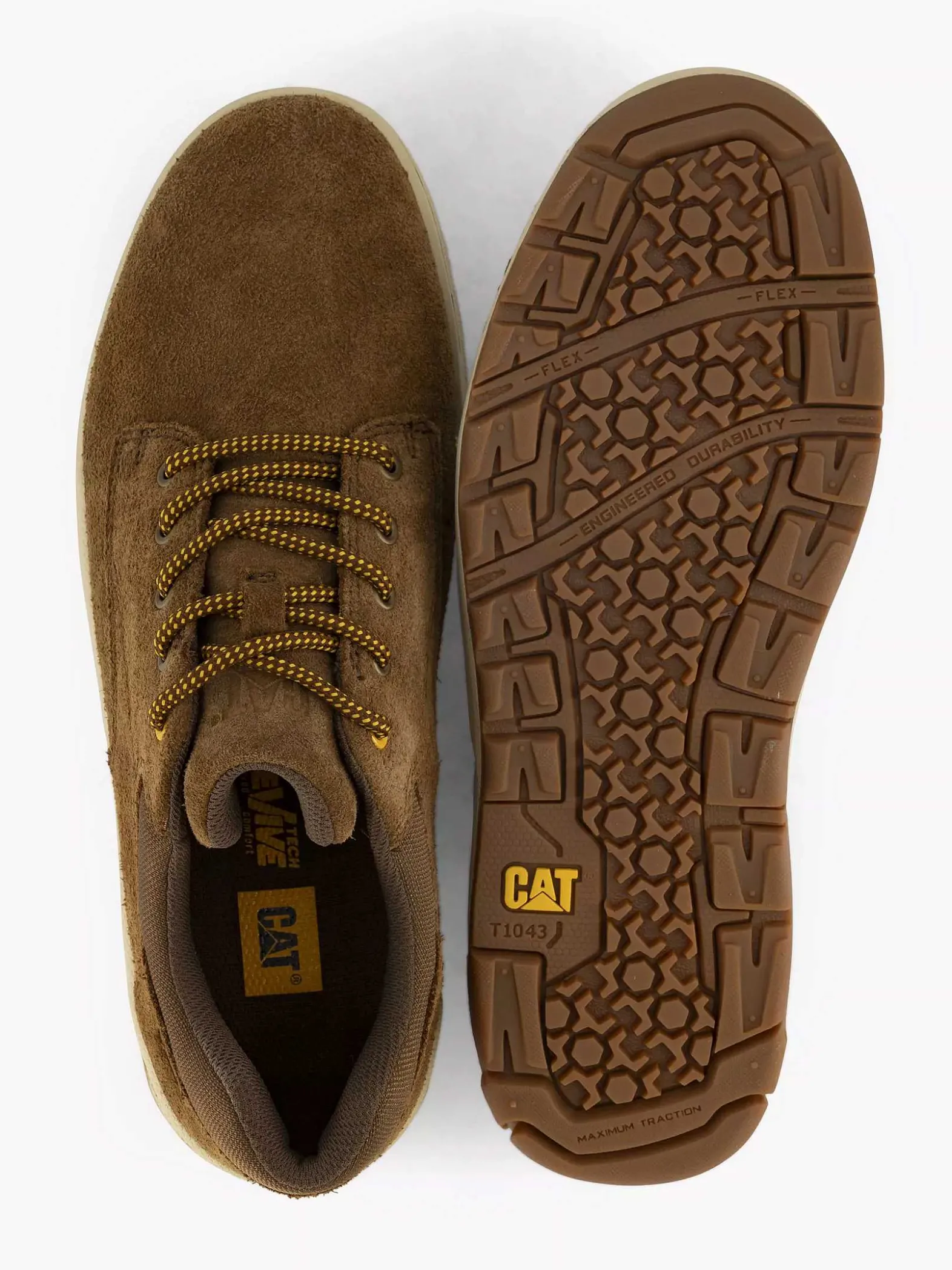Caterpillar Bruine Suede Sneaker-Heren Sneakers