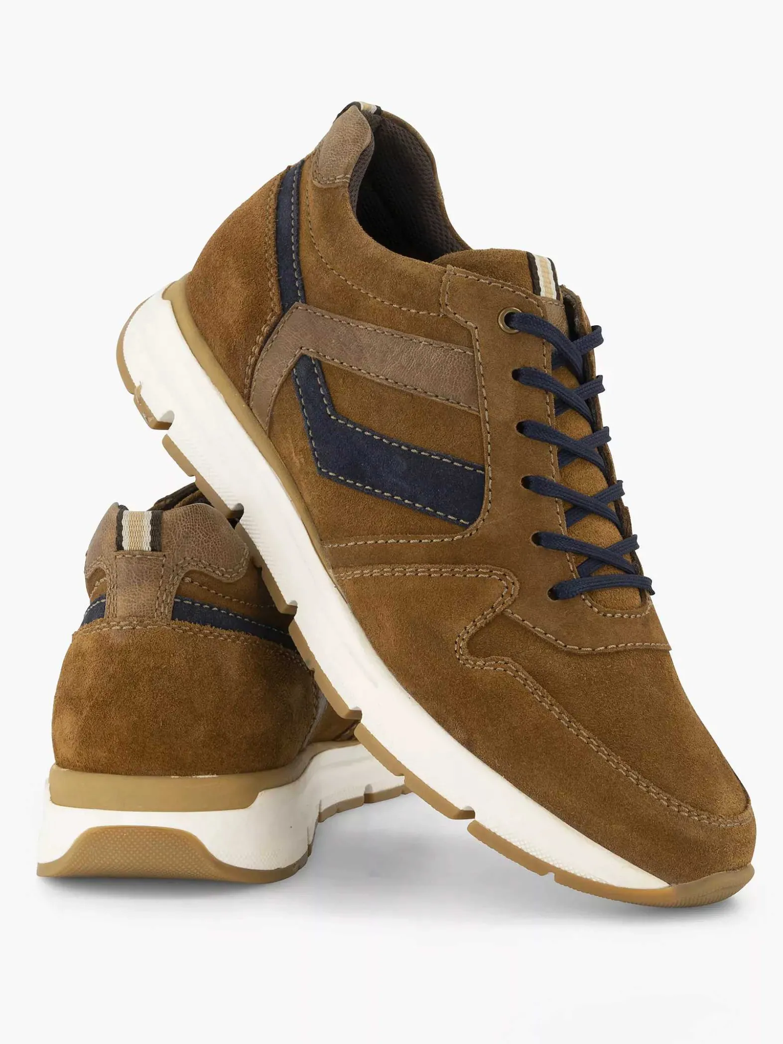 Gallus Bruine Suede Sneaker-Heren Sneakers