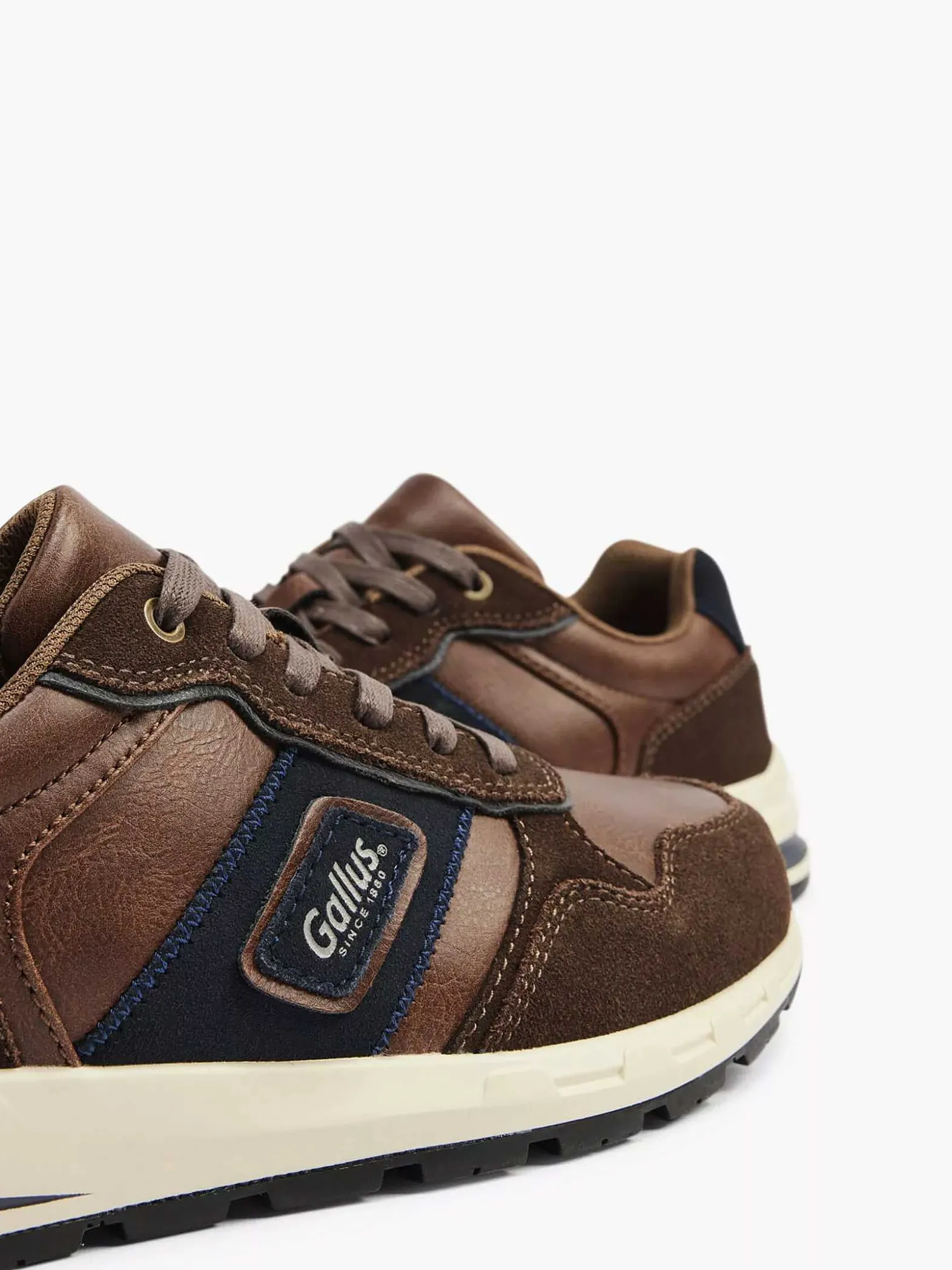 Gallus Bruine Suede Sneaker-Heren Sneakers