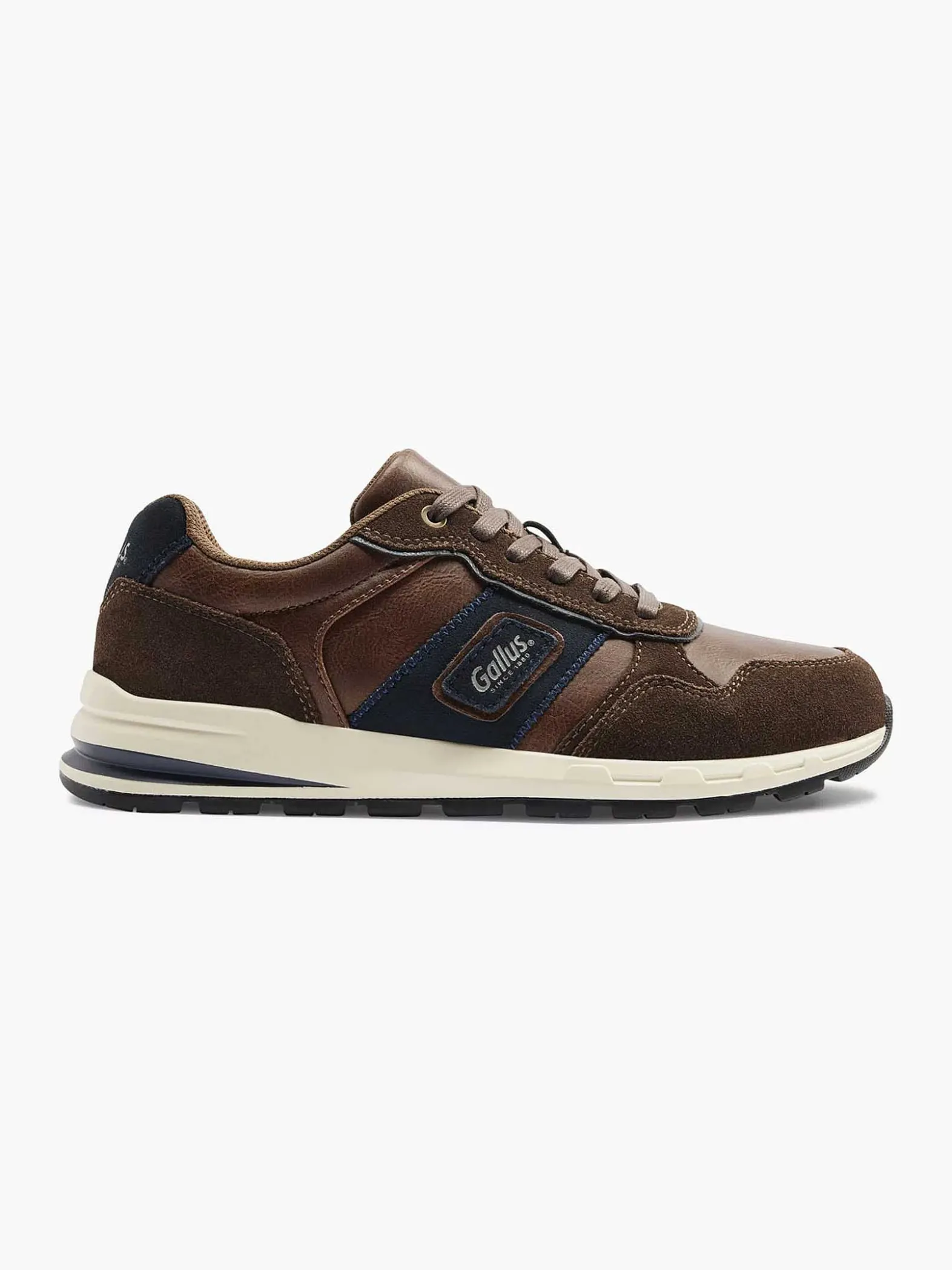 Gallus Bruine Suede Sneaker-Heren Sneakers