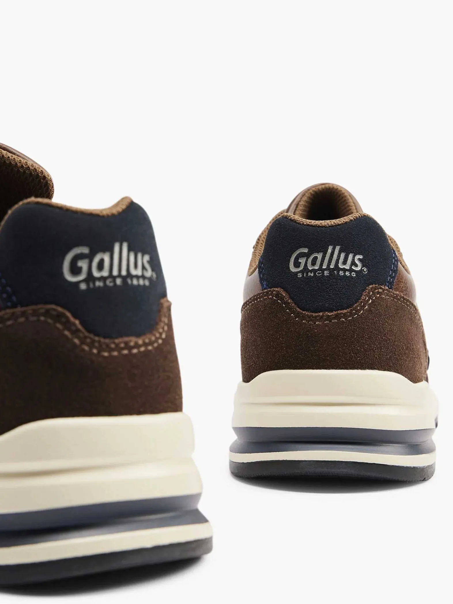 Gallus Bruine Suede Sneaker-Heren Sneakers