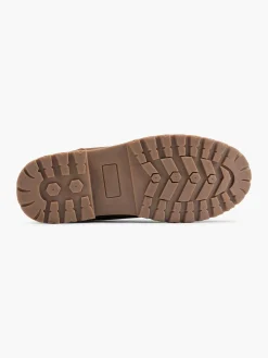 Vty Bruine Veterboot Gevoerd-Kinderen Jongensschoenen