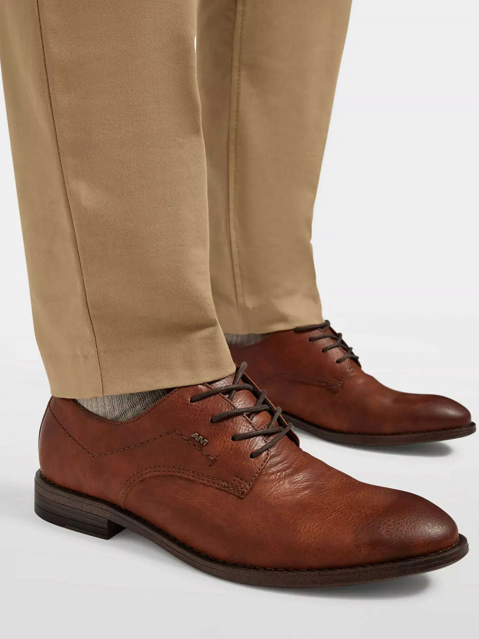 AM SHOE Bruine Veterschoen-Heren Geklede Schoenen