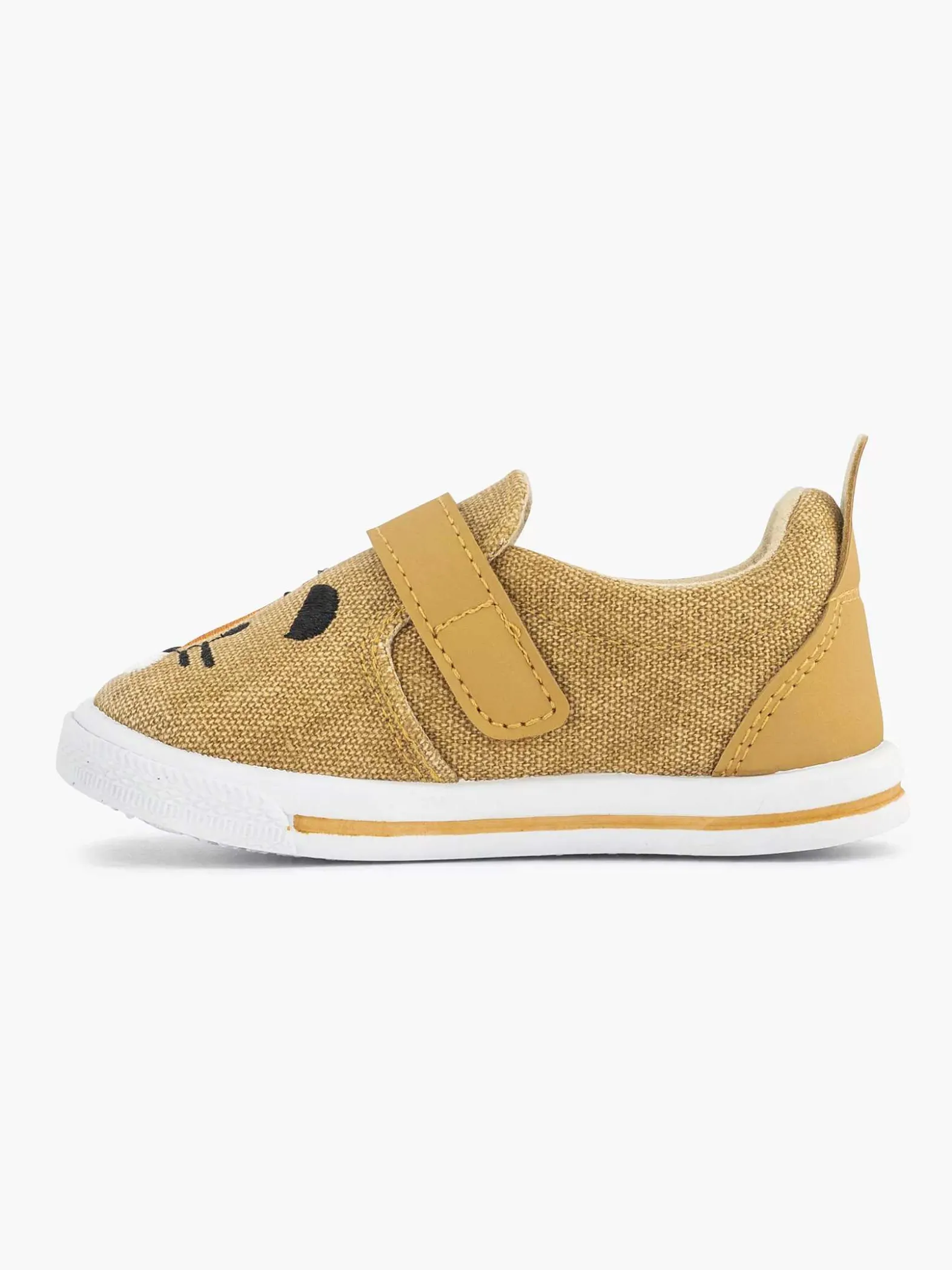 Vty Cognac Canvas Instapper-Kinderen Jongensschoenen