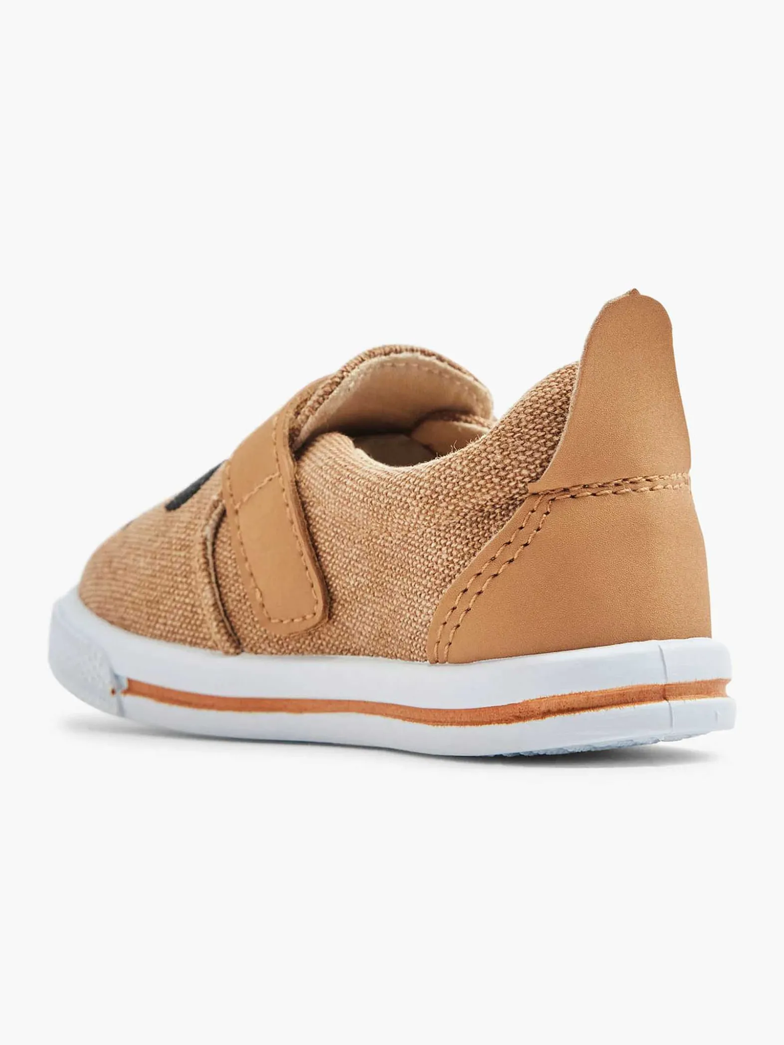 Bobbi-Shoes Cognac Canvas Instapper Beer-Kinderen Jongensschoenen