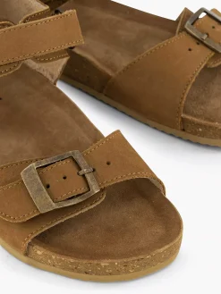Vty Cognac Leren Sandaal-Kinderen Jongensschoenen