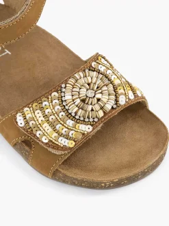 Limelight girl Cognac Leren Sandaal Kralen-Kinderen Jongensschoenen