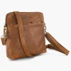 5th Avenue Cognac Leren Schoudertas-Dames Online Exclusive Accessoires