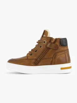 Vty Cognac Leren Sneaker-Kinderen Babyschoenen