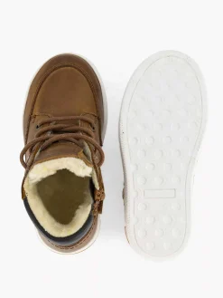 Vty Cognac Leren Sneaker-Kinderen Babyschoenen